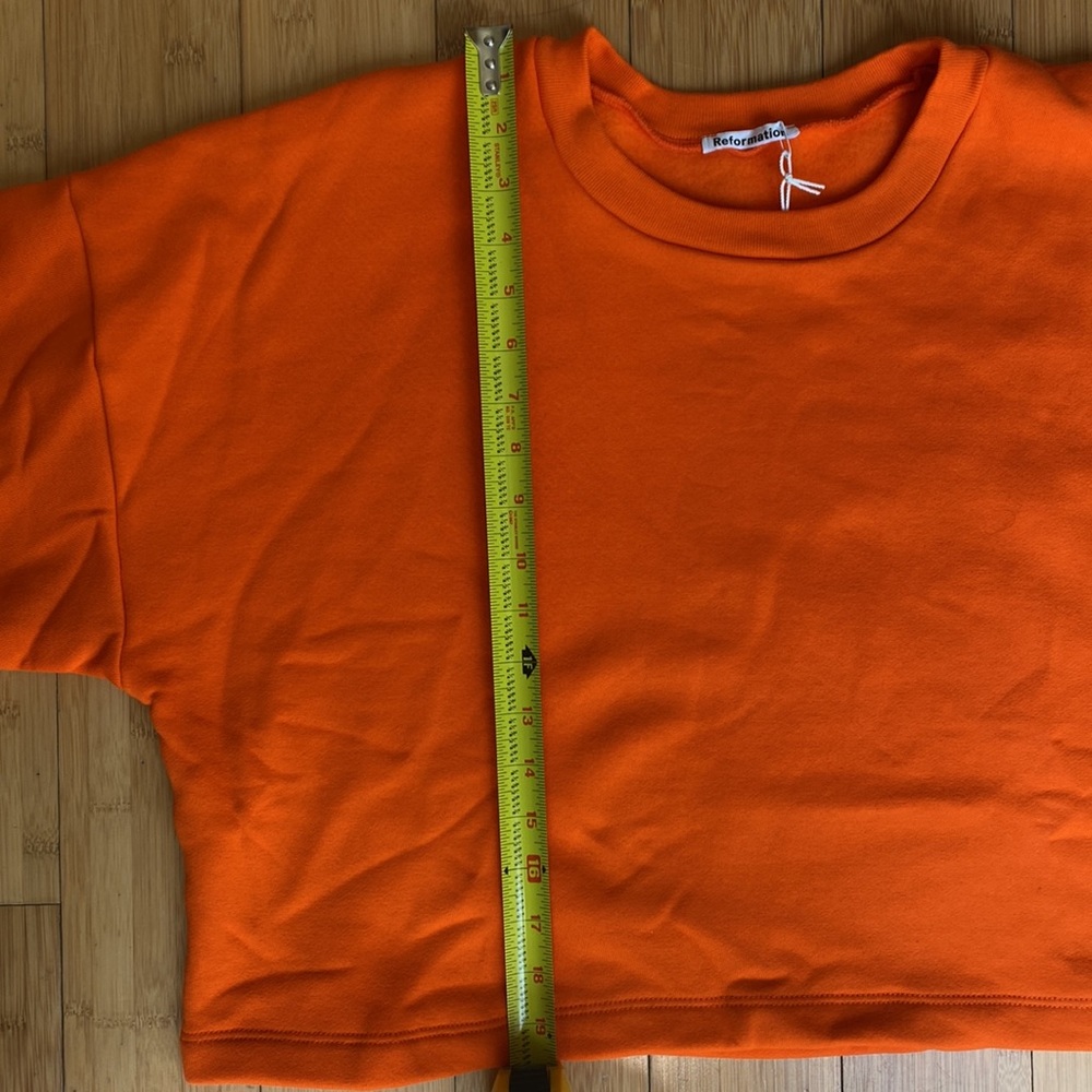Reformation Orange Sweatshirt Cropped - Picture 10 of 10